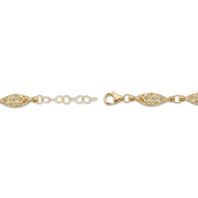 Italian Brilliance Diamond-Cut Bracelet 14K Yellow Gold 8.5"