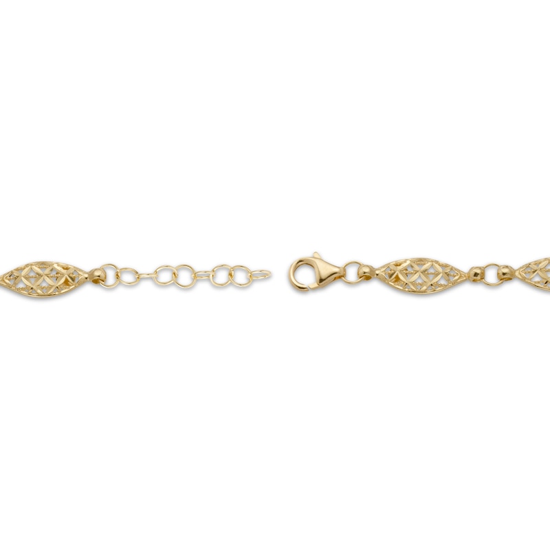 Main Image 3 of Italian Brilliance Diamond-Cut Bracelet Solid 14K Yellow Gold 8.5&quot;