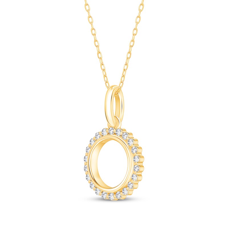 Main Image 2 of Diamond Eternity Necklace 1/8 ct tw 10K Yellow Gold 18&quot;