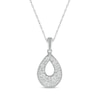 Thumbnail Image 1 of Diamond Cobblestone Teardrop Necklace 3/8 ct tw 10K White Gold 18&quot;