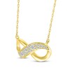 Thumbnail Image 2 of Diamond Cobblestone Infinity Necklace 1/3 ct tw 10K Yellow Gold 18&quot;
