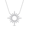 Thumbnail Image 1 of Diamond Sunburst Necklace 1/3 ct tw 10K White Gold 18"