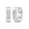 Thumbnail Image 0 of Men's Diamond Three-Stone Huggie Hoop Earrings 3/8 ct tw Sterling Silver
