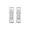 Thumbnail Image 2 of Men's Diamond Three-Stone Huggie Hoop Earrings 3/8 ct tw Sterling Silver