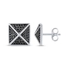Thumbnail Image 1 of Men's Black Diamond Pyramid Stud Earrings 3/8 ct tw Sterling Silver