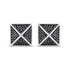 Thumbnail Image 2 of Men's Black Diamond Pyramid Stud Earrings 3/8 ct tw Sterling Silver