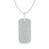 Thumbnail Image 0 of Men's Diamond Dog Tag Necklace 2 ct tw Sterling Silver 22"