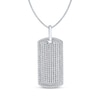 Thumbnail Image 1 of Men's Diamond Dog Tag Necklace 2 ct tw Sterling Silver 22&quot;
