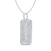 Thumbnail Image 1 of Men's Diamond Dog Tag Necklace 2 ct tw Sterling Silver 22"