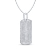 Thumbnail Image 2 of Men's Diamond Dog Tag Necklace 2 ct tw Sterling Silver 22&quot;