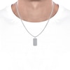 Thumbnail Image 2 of Men's Diamond Dog Tag Necklace 2 ct tw Sterling Silver 22"