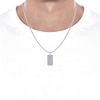 Thumbnail Image 3 of Men's Diamond Dog Tag Necklace 2 ct tw Sterling Silver 22&quot;