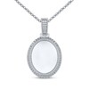 Thumbnail Image 1 of Men's Diamond Oval Necklace 1/3 ct tw Sterling Silver 22&quot;