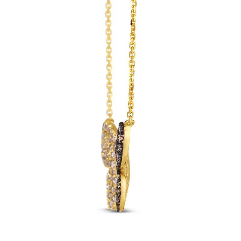 Le Vian Garden Party Diamond Butterfly Necklace 1-1/5 ct tw 14K Honey Gold 19"