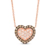 Thumbnail Image 1 of Le Vian Diamond Heart Necklace 5/8 ct tw 14K Strawberry Gold 19”
