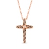Thumbnail Image 1 of Le Vian Diamond Cross Necklace 1/5 ct tw 14K Strawberry Gold 19&quot;