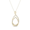 Thumbnail Image 1 of Diamond Station Teardrop Necklace 1/20 ct tw 10K Yellow Gold 18"
