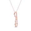 Thumbnail Image 2 of Diamond Accent Swirl Infinity Necklace 10K Rose Gold 18&quot;