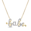 Thumbnail Image 1 of Diamond &quot;Babe&quot; Necklace 1/6 ct tw 10K Yellow Gold 18&quot;