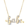 Thumbnail Image 2 of Diamond &quot;Babe&quot; Necklace 1/6 ct tw 10K Yellow Gold 18&quot;