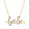 Thumbnail Image 1 of Diamond "Babe" Necklace 1/6 ct tw 10K Yellow Gold 18"