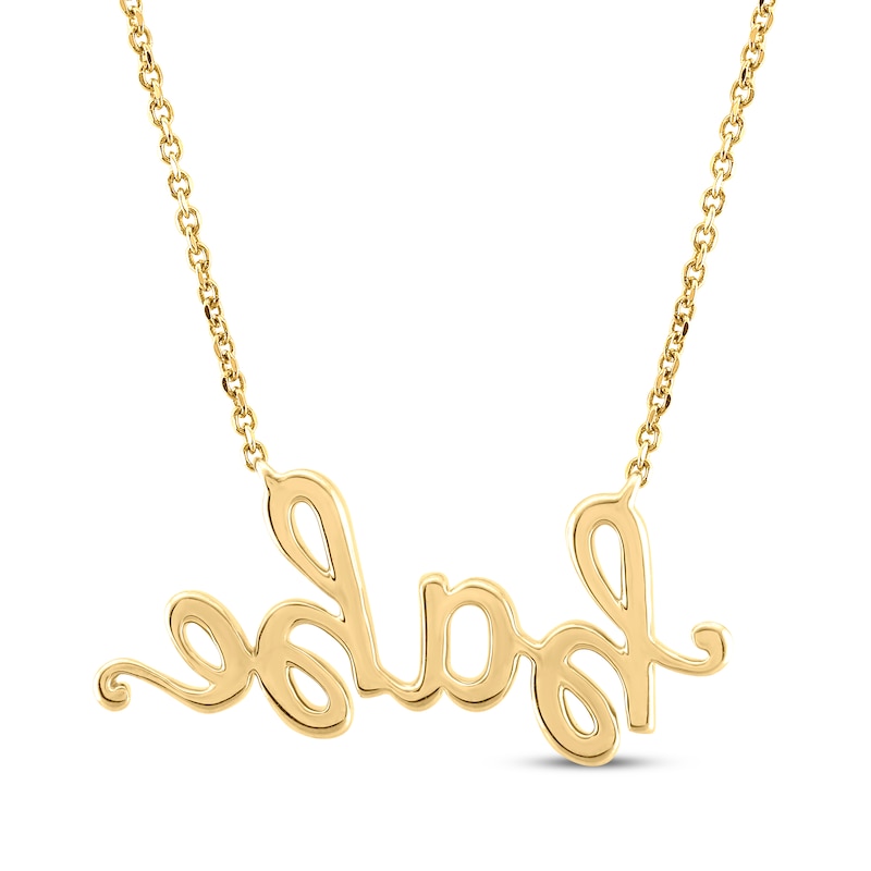 Main Image 3 of Diamond &quot;Babe&quot; Necklace 1/6 ct tw 10K Yellow Gold 18&quot;