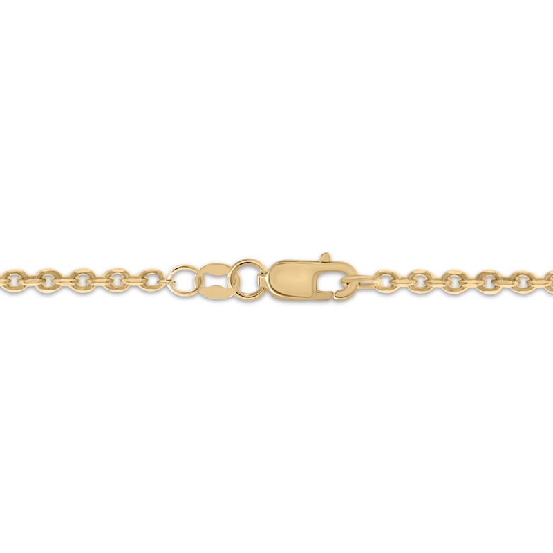 Main Image 4 of Diamond &quot;Love&quot; Necklace 1/8 ct tw 10K Yellow Gold 18&quot;