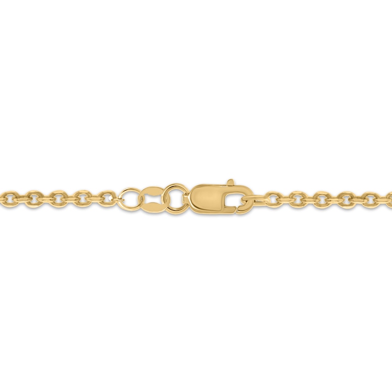 Main Image 3 of Diamond &quot;Blessed&quot; Cursive Necklace 1/5 ct tw 10K Yellow Gold 18&quot;