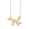 Thumbnail Image 3 of Diamond &quot;Hope&quot; Cursive Necklace 1/6 ct tw 10K Yellow Gold 18&quot;
