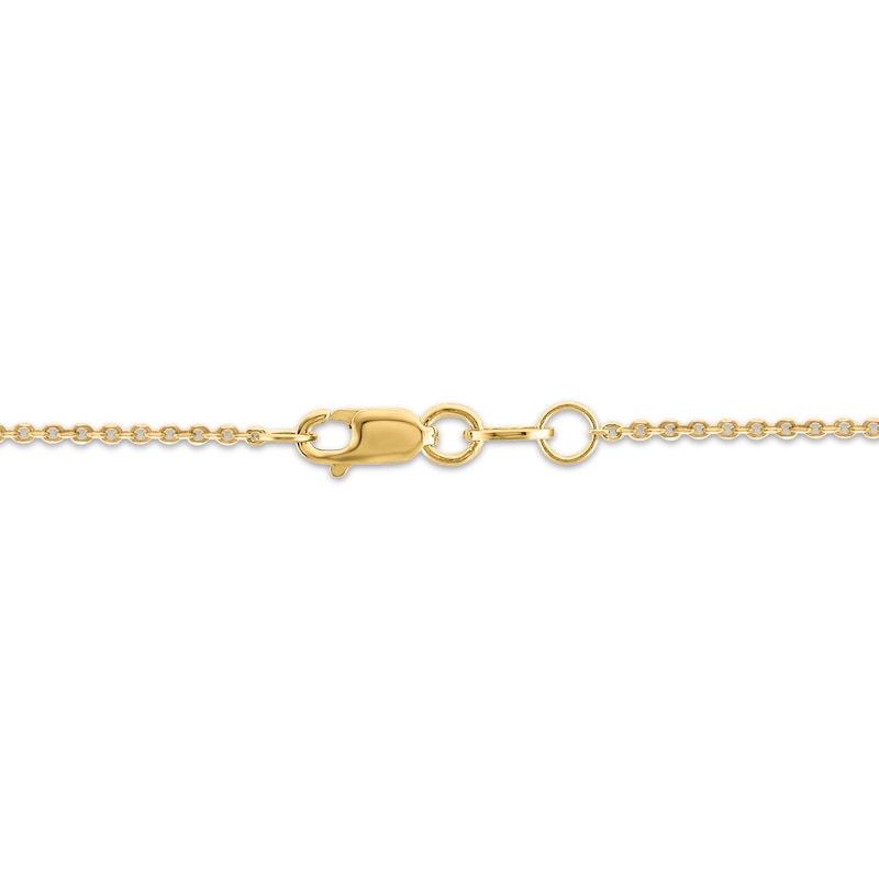 Main Image 4 of Diamond &quot;Hope&quot; Cursive Necklace 1/6 ct tw 10K Yellow Gold 18&quot;