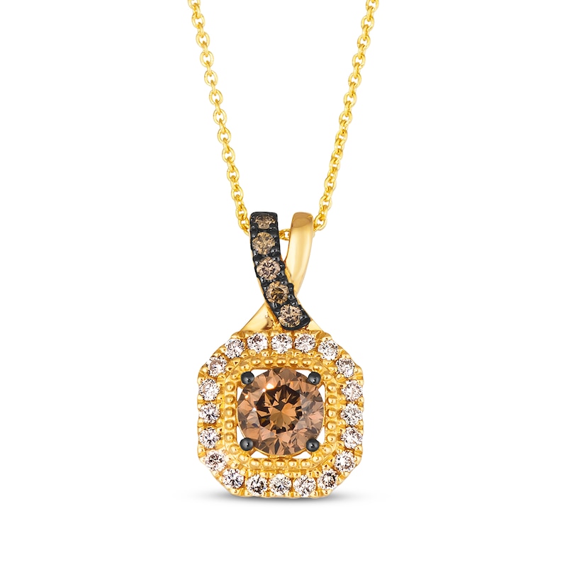 Main Image 1 of Le Vian Diamond Necklace 1 ct tw 14K Honey Gold 19"