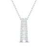 Thumbnail Image 1 of Diamond Ladder Necklace 1/4 ct tw 10K White Gold 18&quot;