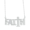 Thumbnail Image 2 of Diamond &quot;Faith&quot; Necklace 1/10 ct tw Sterling Silver 18&quot;