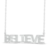 Thumbnail Image 2 of Diamond &quot;Believe&quot; Necklace 1/10 ct tw Sterling Silver 18&quot;