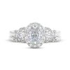 Thumbnail Image 3 of THE LEO Prisma Diamond Oval-Cut Three-Stone Bridal Set 1 ct tw 14K White Gold