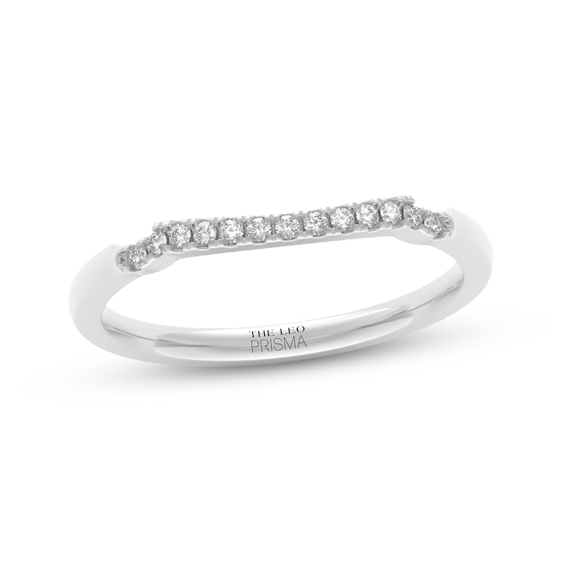 Main Image 7 of THE LEO Prisma Diamond Contour Wedding Band 1/10 ct tw 14K White Gold