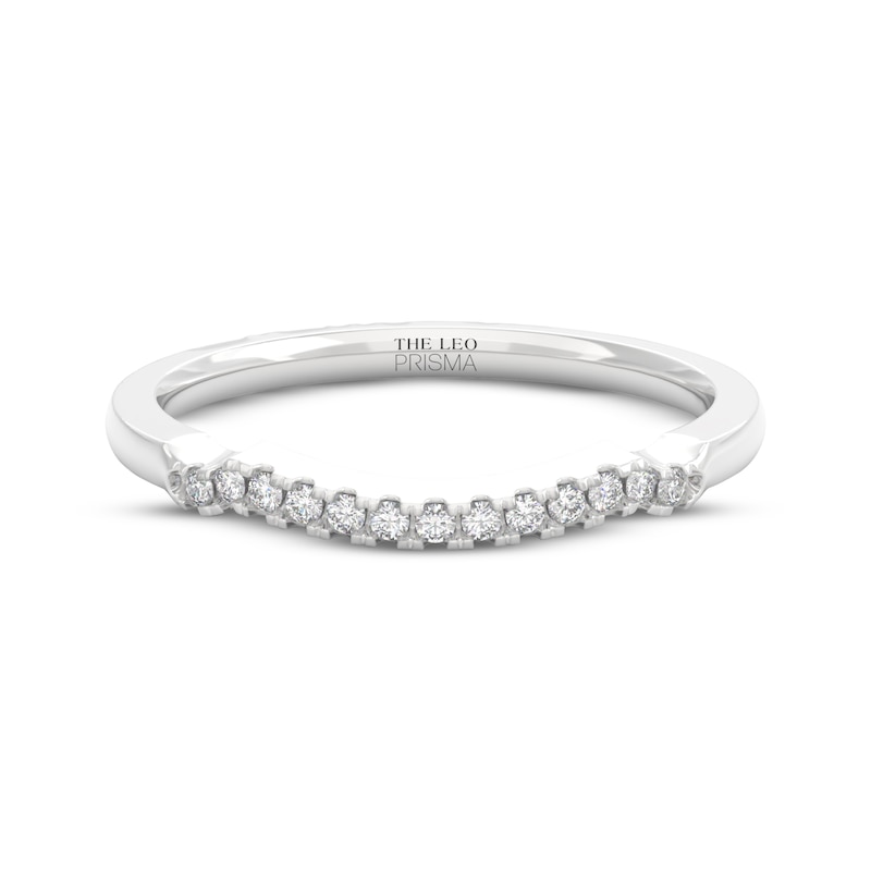 Main Image 9 of THE LEO Prisma Diamond Contour Wedding Band 1/10 ct tw 14K White Gold