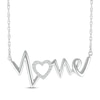 Thumbnail Image 1 of Diamond Heartbeat &quot;Love&quot; Necklace 1/20 ct tw 10K White Gold 18&quot;