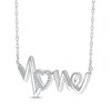 Thumbnail Image 2 of Diamond Heartbeat &quot;Love&quot; Necklace 1/20 ct tw 10K White Gold 18&quot;