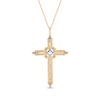 Thumbnail Image 2 of Diamond Star Cross Necklace 1 ct tw 10K Yellow Gold 18"