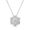 Thumbnail Image 0 of Multi-Diamond Flower Necklace 1 ct tw 10K White Gold 18"
