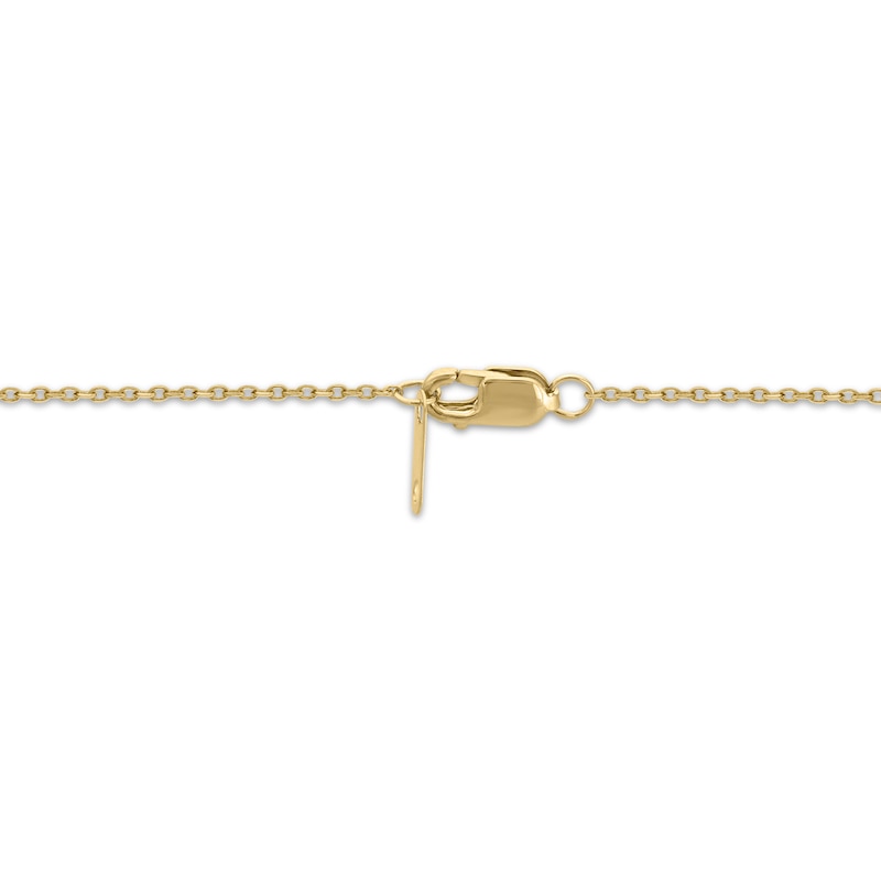 Diamond "Kiss" Necklace 1/6 ct tw 10K Yellow Gold 18"