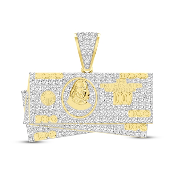 Men's Diamond Money Charm 1-5/8 ct tw 10K Yellow Gold