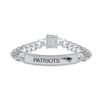 Thumbnail Image 1 of True Fans New England Patriots 1/6 CT. T.W. Diamond Logo ID Bracelet in Sterling Silver