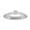 Thumbnail Image 1 of True Fans New Orleans Saints 1/6 CT. T.W. Diamond Logo ID Bracelet in Sterling Silver
