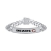 Thumbnail Image 1 of True Fans Chicago Bears 1/6 CT. T.W. Diamond Logo ID Bracelet in Sterling Silver