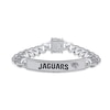 Thumbnail Image 1 of True Fans Jacksonville Jaguars 1/6 CT. T.W. Diamond Logo ID Bracelet in Sterling Silver