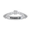 Thumbnail Image 1 of True Fans Los Angeles Rams 1/6 CT. T.W. Diamond Logo ID Bracelet in Sterling Silver