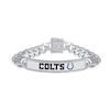 Thumbnail Image 1 of True Fans Indianapolis Colts 1/6 CT. T.W. Diamond Logo ID Bracelet in Sterling Silver