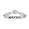 Thumbnail Image 0 of True Fans Houston Texans 1/6 CT. T.W. Diamond Logo ID Bracelet in Sterling Silver